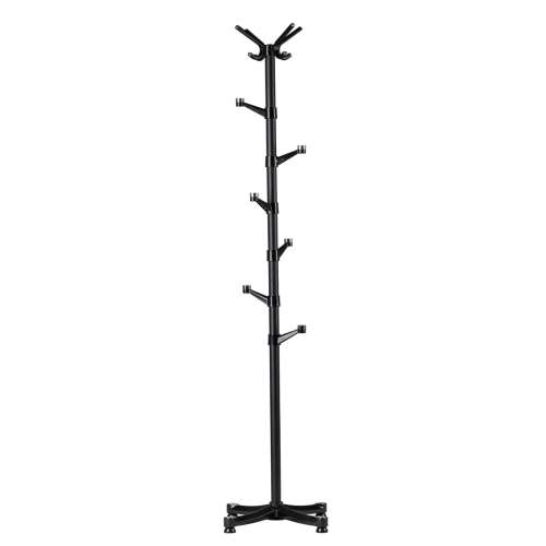 Black ModernHome coat rack with 14 hooks