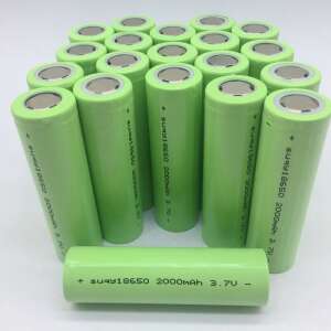 Baterie litiu-ion 18650 de 2000mAh, 3,7V, Verde - Acumulatoare
