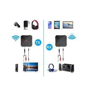 Bluetooth audio transmitter and receiver, 2-in-1, KN319, wireless audio, connect to TV, car stereo, headphones, speakers, smartphone, laptop, tablet - Bluetooth Adapter