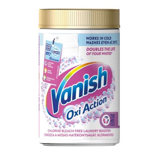 Detergent de indepartat pete si inalbire pentru rufe albe Vanish Oxi Action 625gr