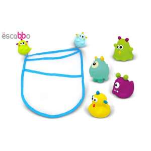 ESCABBO Fürdőjáték Készlet - 4 db Vízzel Tölthető Figura és Tárolótáska