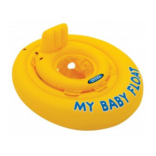 Intex My Baby Float - Scaun gonflabil galben pentru bebeluși cu spătar