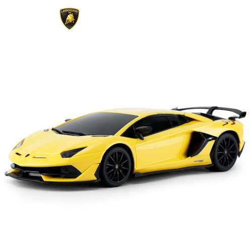 Sárga Lamborghini Aventador SVJ távirányítós autó, 1:24 méretarány - Rastar