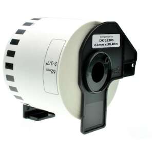 Brother DK-22205 kompatibilis címkeszalag, 62mm x 30,48m fehér - Irodai papíráru