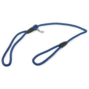 Lesă pentru câini albastră și neagră cu clip metalic - Lese