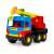 Wader Mobile Truck toy crane, red, blue, yellow, construction toy, kids toy, close up