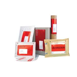 Öntapadó fuvarlevél tartó LA4 110x220mm átlátszó, vízálló, tamper-biztos, dokumentum tasak - Boríték