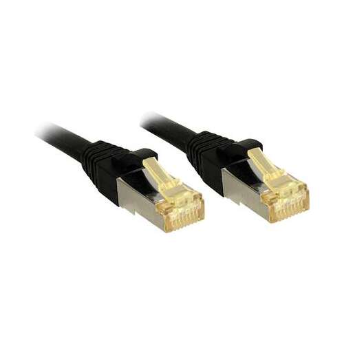 Lindy RJ45 Cat 6a S/FTP Patch kábel, 0.5m, Čierna