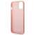 Guess Glitter Script Collection iPhone 14 Plus Case, pink, side view