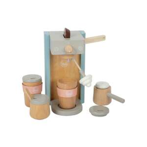 Mașină de cafea din lemn Small Foot cu cești și accesorii, joacă de-a joaca pentru copii - Jucarii si ustensile de bucătărie