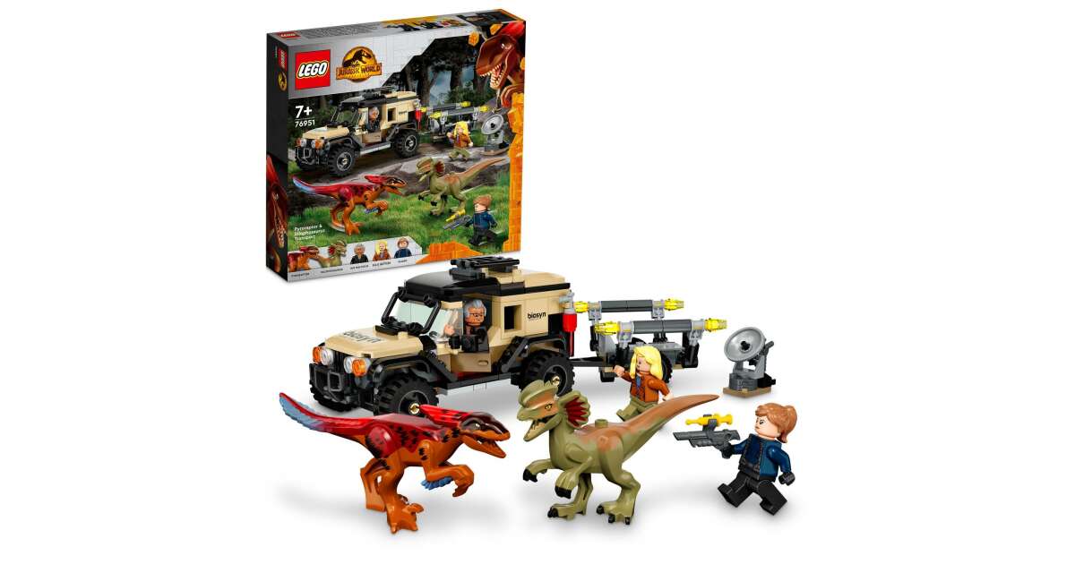 LEGO Jurassic 76951 Pyroraptor and Dilophosaurus Transport