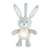 Chicco Lullaby Stardust Bunny glazbena plišana igračka s noćnom lampicom, sivi i žuti zečić sa svijetlećim trbuhom