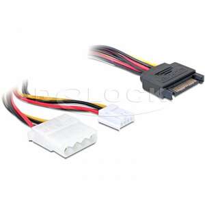 Delock SATA to Molex and Floppy Power Adapter Cable - Data Cable
