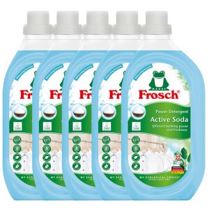 Frosch Aktiv Soda Flüssigwaschmittel 5x1,5L, 110 Waschladungen - Waschgel