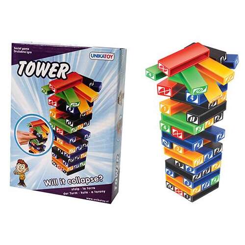 Unikatoy Mini Jenga torony ügyességi társasjáték (912448) (UN912448) 98925842