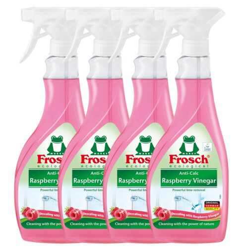 Frosch Spray do odkamieniania z octem malinowym (4x500ml)