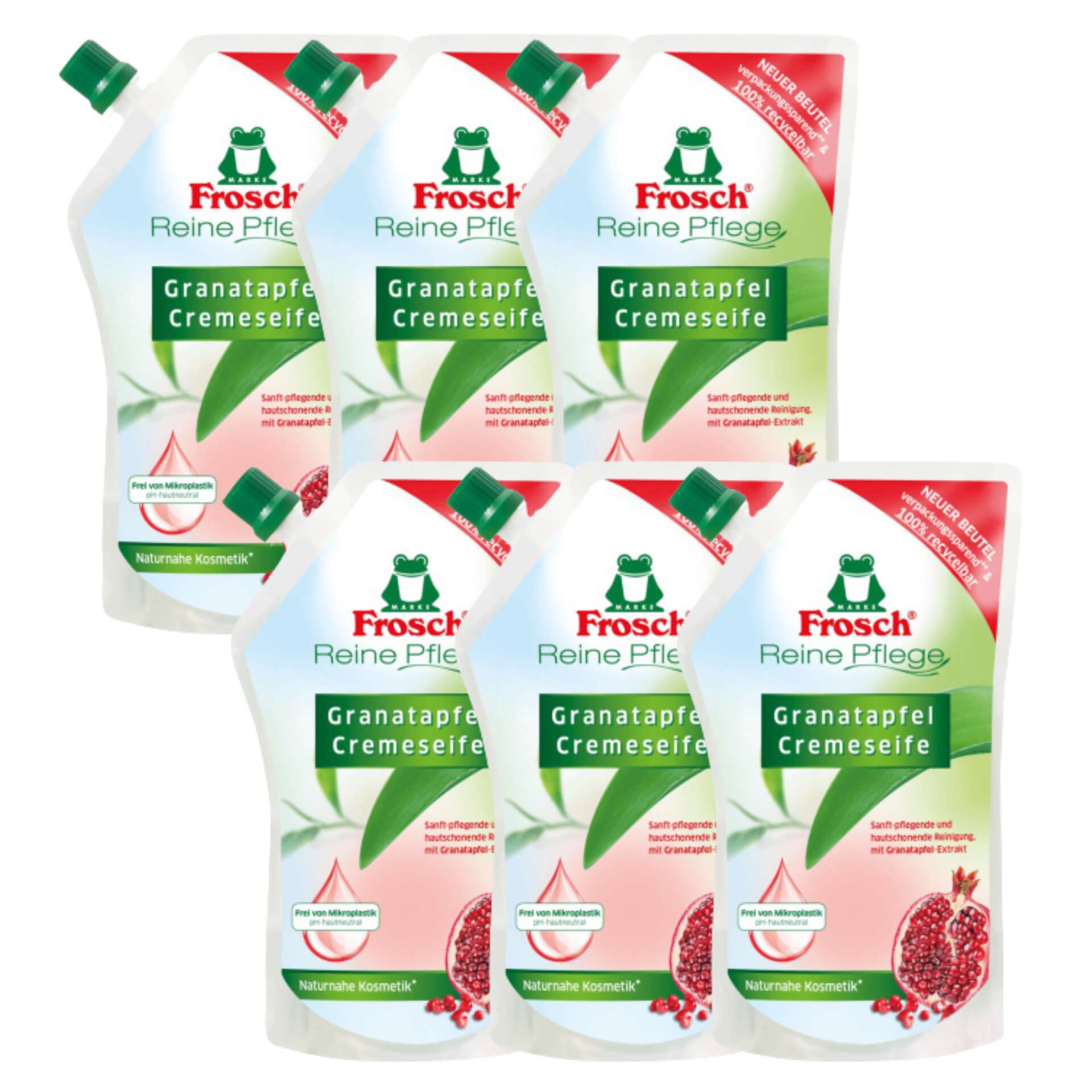 E-shop Náplň do tekutého mydla Frosch Granátové jablko (6x500ml)
