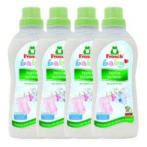 Frosch Baby Textile Softener 4x750ml, gentle fabric softener for sensitive baby skin - Frosch