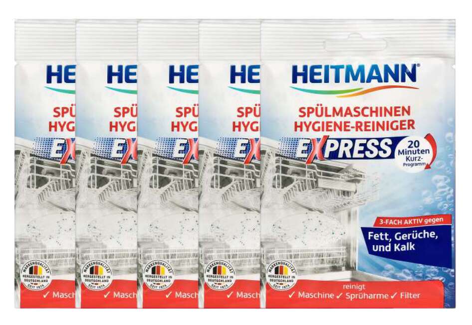 E-shop Heitmann hygienický čistiaci prášok do umývačky riadu (5x30g)