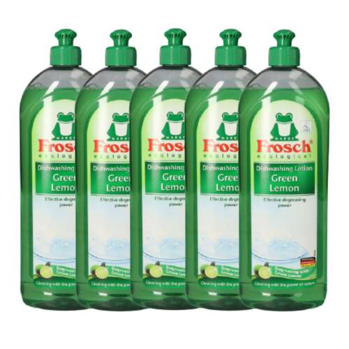 Pachet detergent lichid cu lamaie verde Frosch Citrus (5x750ml)
