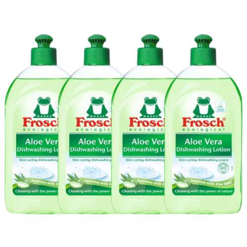 Detergent lichid pentru spalat vase cu Aloe Vera Frosch (4x500ml)