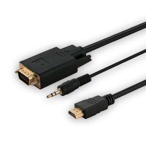 Savio CL-104 HDMI - VGA + audio kábel 1.8m (CL-104) 67797942 