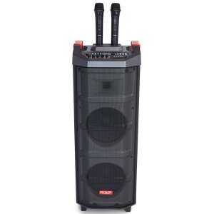 Aiwa KBTUS-710 portable Bluetooth party speaker, black, front view - Speaker