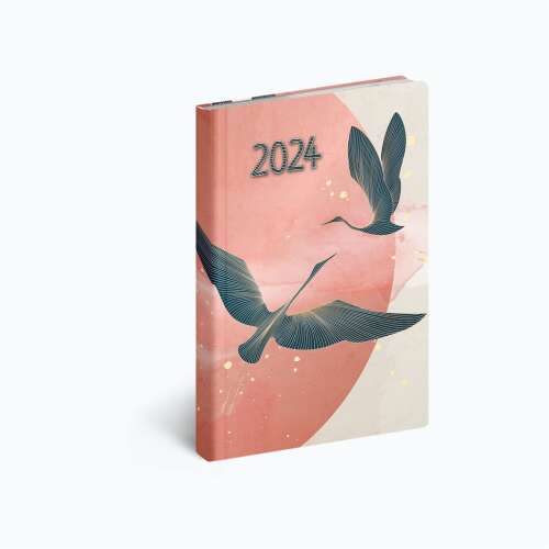 2024 Realsystem Fiestina Light B6 pocket calendar with cranes design