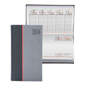 Zsebnaptár fekvő kensington, fehér lapokkal szürke realsystem 2024. 67812527 - REALSYSTEM