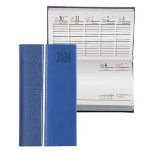 Zsebnaptár fekvő kensington, fehér lapokkal kék realsystem 2024. 67812531 - REALSYSTEM