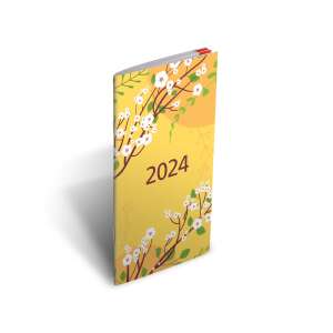 2024-es RealSystem zsebnaptár virágos mintával - REALSYSTEM