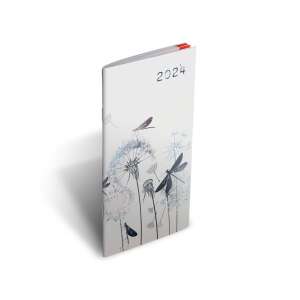 Vreckový kalendár RealSystem 2024 s motívom púpavy a vážky - REALSYSTEM