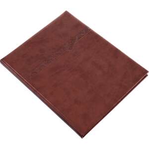 Brown leather bound weekly planner, A4 size, 2024 - REALSYSTEM