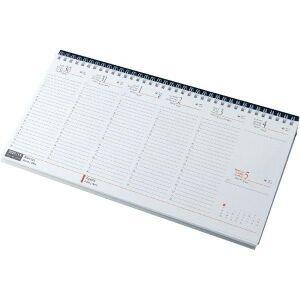 Realsystem 2024 desk calendar, weekly planner, black leatherette base, 320x155mm - REALSYSTEM