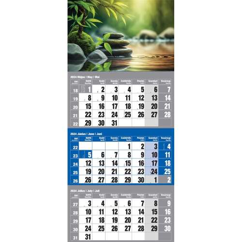 2024-es RealSystem meditációs naptár zen kert képpel