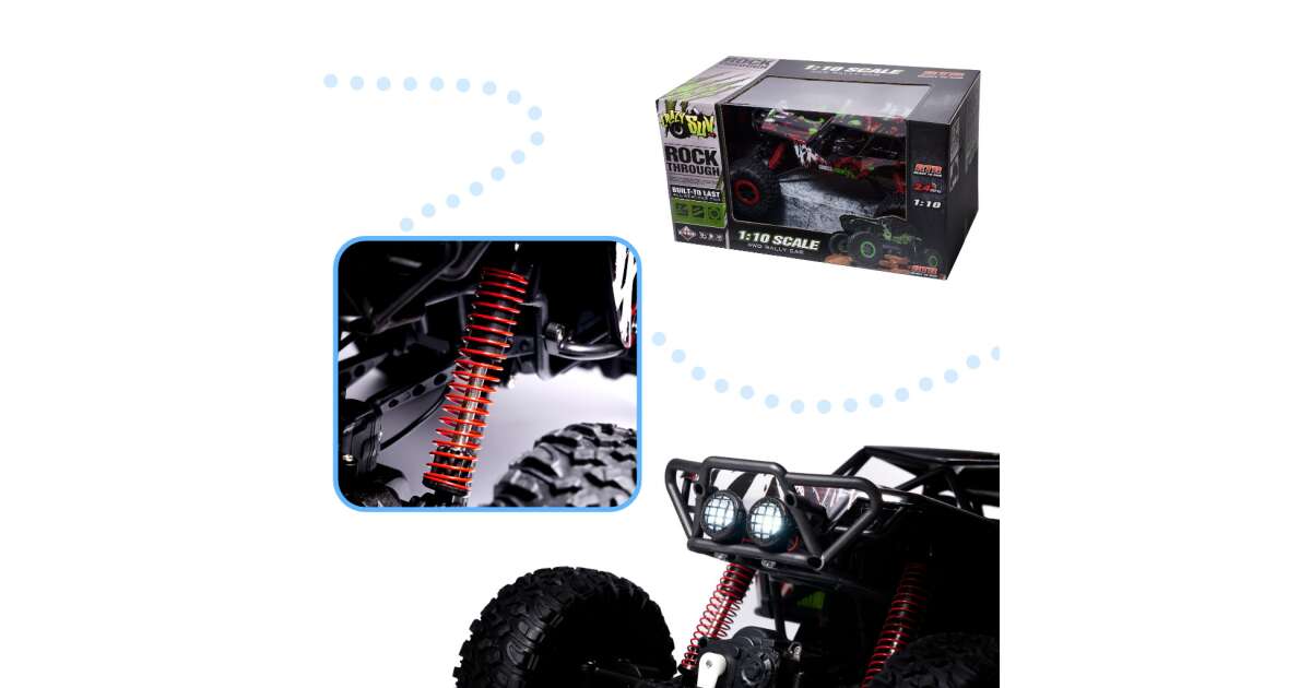 HB P1001 Remote control car 4WD 2.4GHz 1 10 43.5 x 26 x 22 cm Black Pepita