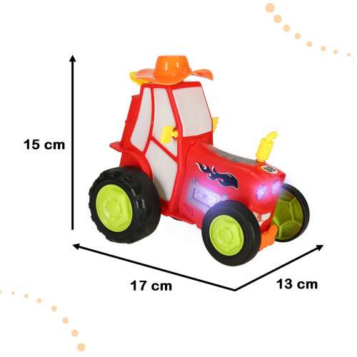 Crazy Jumping Car - távirányítós ugráló traktor, Piros