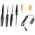 Syma X5HW drone accessories: propellers, screwdriver, charger, and spare propeller