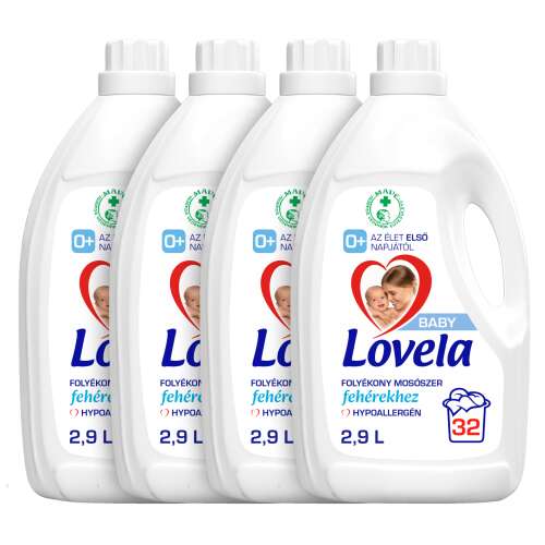 Lovela Baby Detergent lichid hipoalergenic pentru haine albe (4x2,9l)