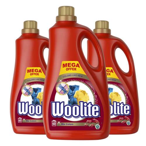 Woolite Mix Colors keratinos folyékony Mosószer 3x3,6L - 180 mosás 35533192