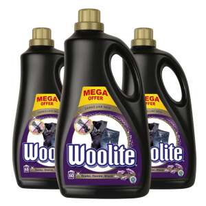 Woolite Darks, Denim, Čierny keratínový tekutý prací prostriedok na tmavé oblečenie, 180 praní, 3x3,6L