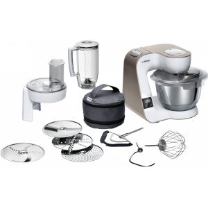 Bosch MUM5XW20 Kitchen Machine with accessories, 1000W, stainless steel bowl, white and grey - Kitchen Machine