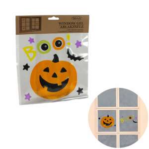 Boo Halloween window gel clings, pumpkin, bat, stars, reusable, washable - Halloween decoration