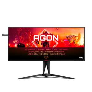 AOC AGON 40 inch curved gaming monitor with 144Hz refresh rate, 1ms response time, and WQHD resolution - Monitor