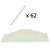 62 pack of hot glue sticks, 10 cm long