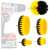 Drill brush attachment set for cleaning, power scrubber brushes