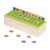 Ikonka Wooden Shape Sorting Educational Toy with green lid
