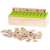 Ikonka Wooden Fruit Sorting Educational Toy with green lid