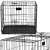 Springos foldable pet cage, kennel 60x50x42 cm, showing the cage with the tray removed