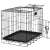 Springos foldable pet cage, kennel 60x50x42 cm, showing the cage with the door open
